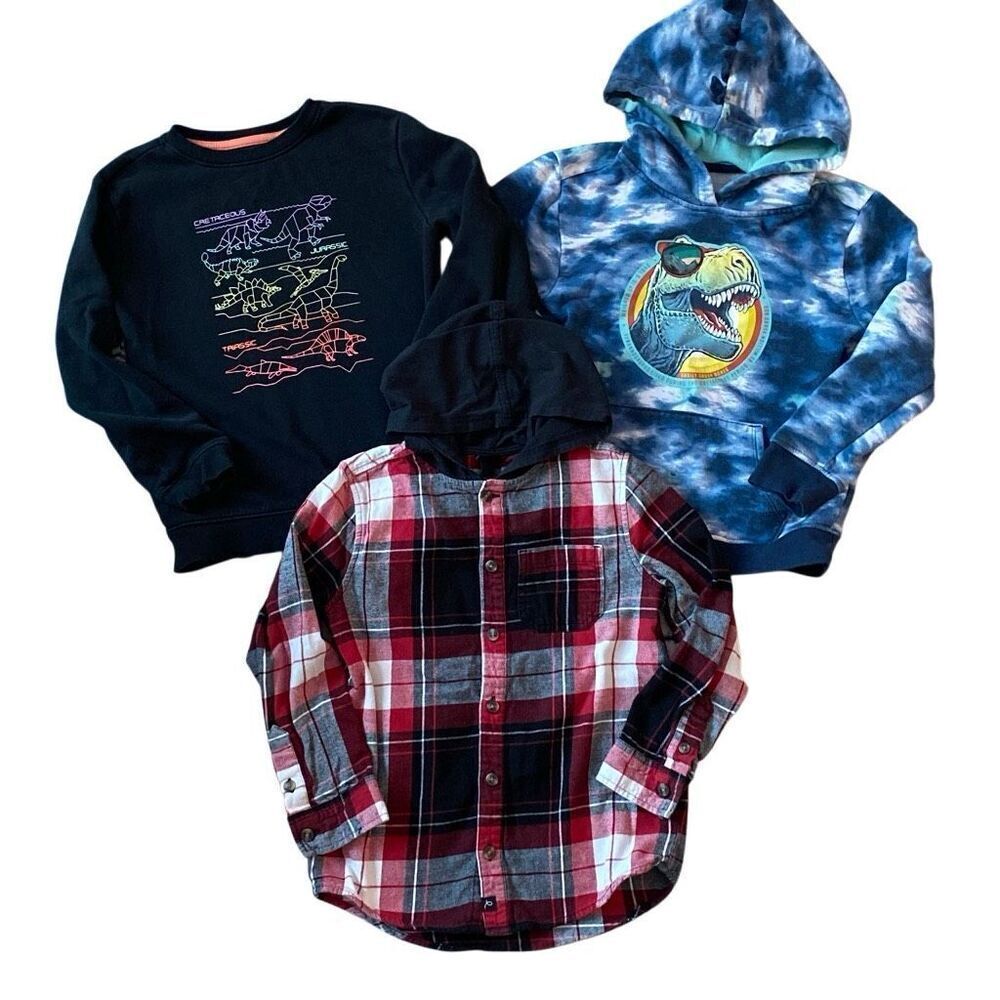 Kids Sweaters Hoodie Bundle Art Class Cat & Jack boys 6/7 Small Back to school